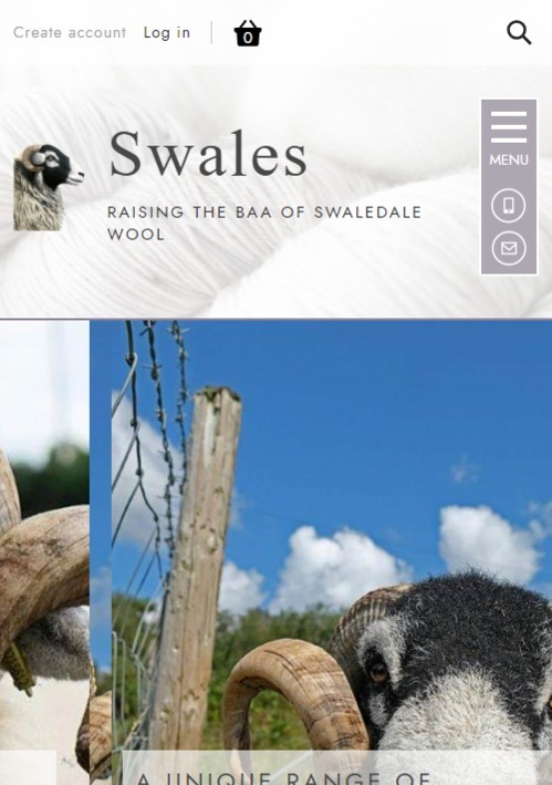 Swales Wool shown on a mobile