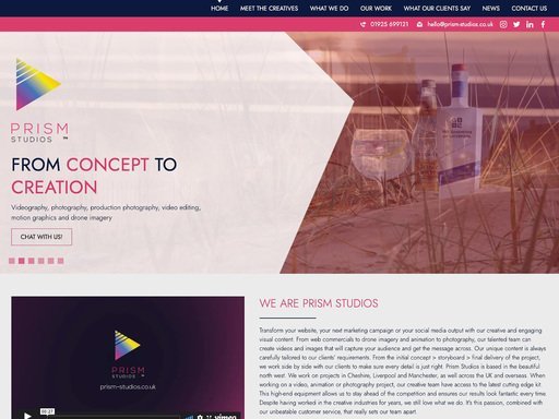 The Prism website created by it'seeze Knutsford