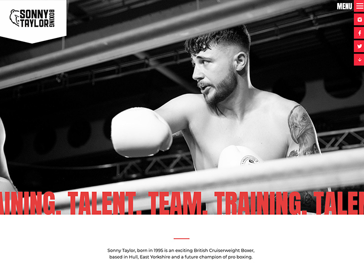 A new website design for a boxing training company by it'seeze