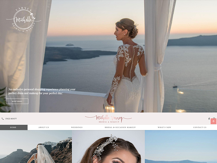 A new website design for a bridal company by it'seeze