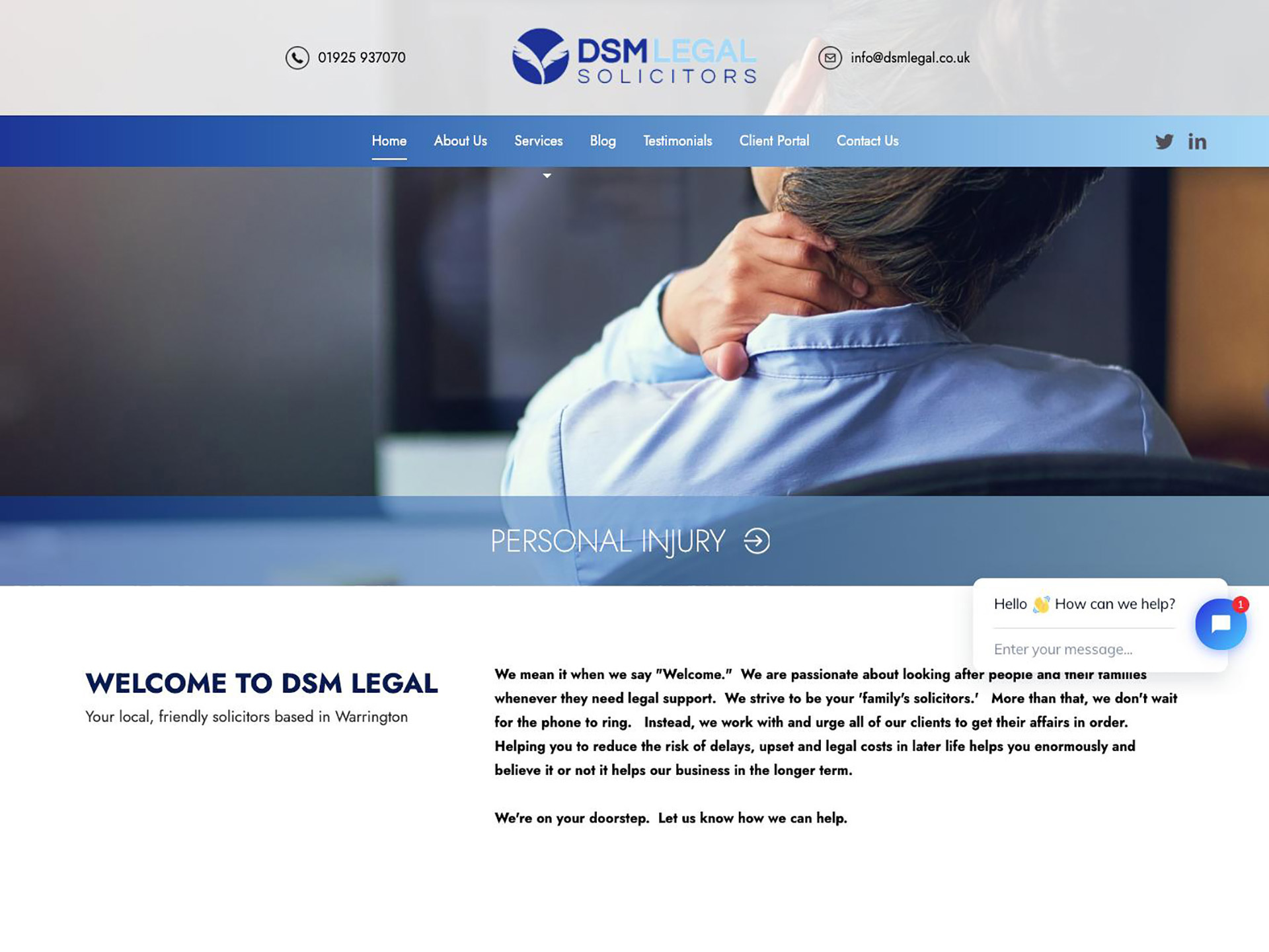 The DSM Legal website created by it'seeze Knutsford
