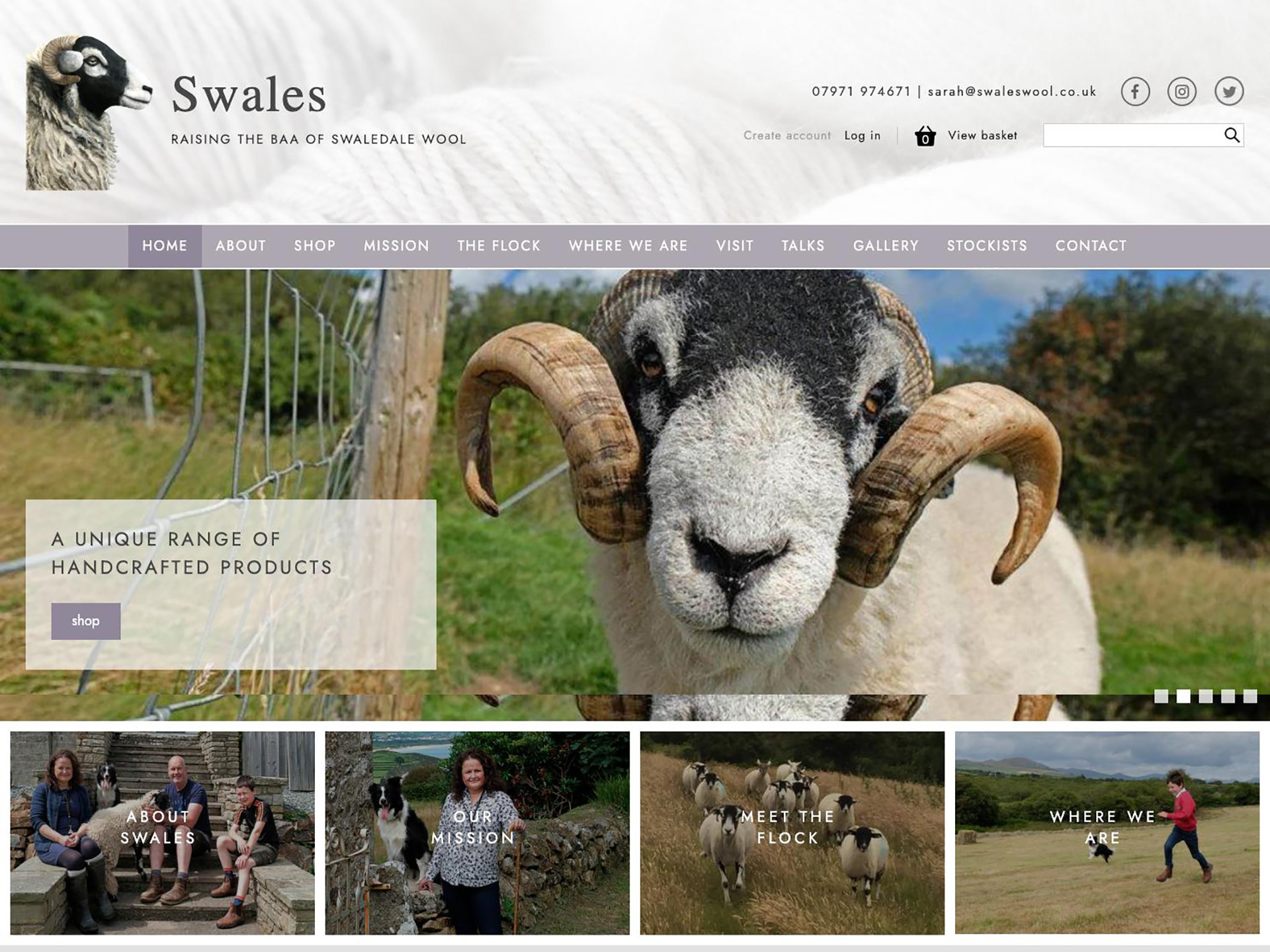 The Swales website created by it'seeze Knutsford
